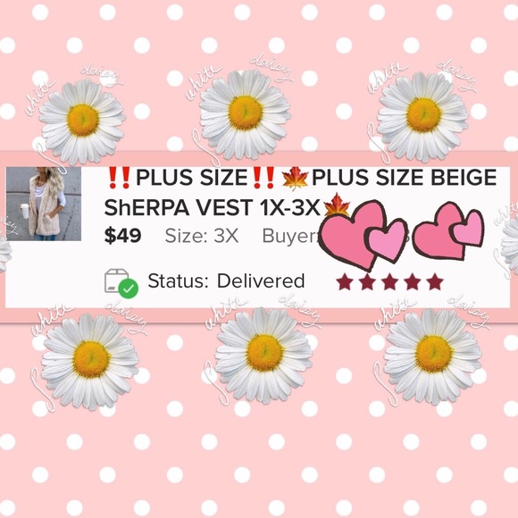 ‼️PLUS SIZE‼️LAST 1🌸PLUS SIZE VANILLA SHERPA VEST - Picture 4 of 8